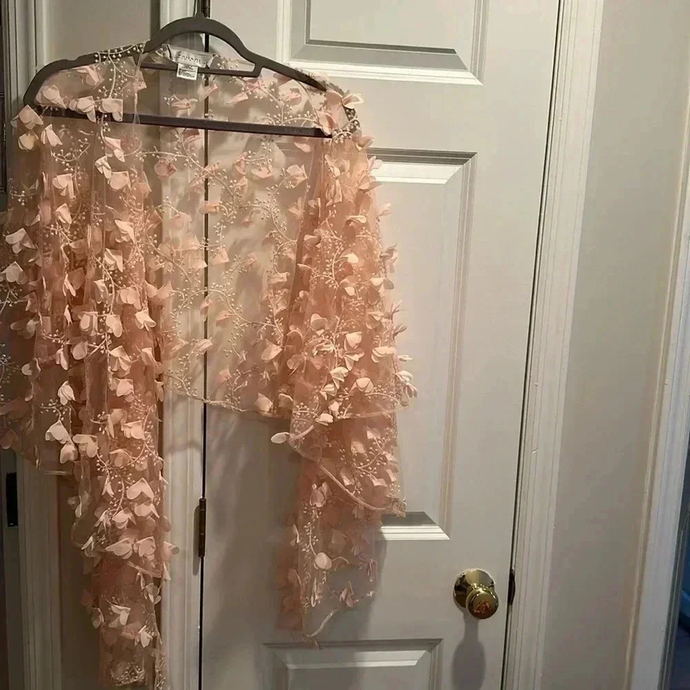 Tahari ASL pink floral wrap